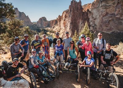 group of individuals with disabilities at Smith Rock State Park