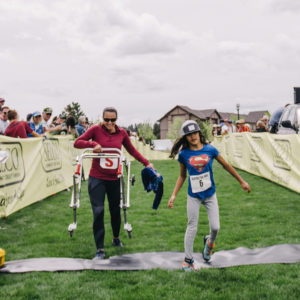 OAS athlete ditches her walker with her mom to finish the sprint finish at the ppp