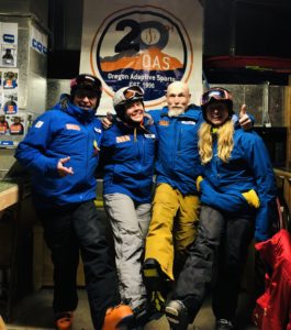 Hoodoo instructors in the OAS room ready for the alpine level 1 in ski boots