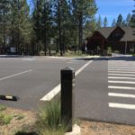 parking and pathways by cascade lakes welcome center