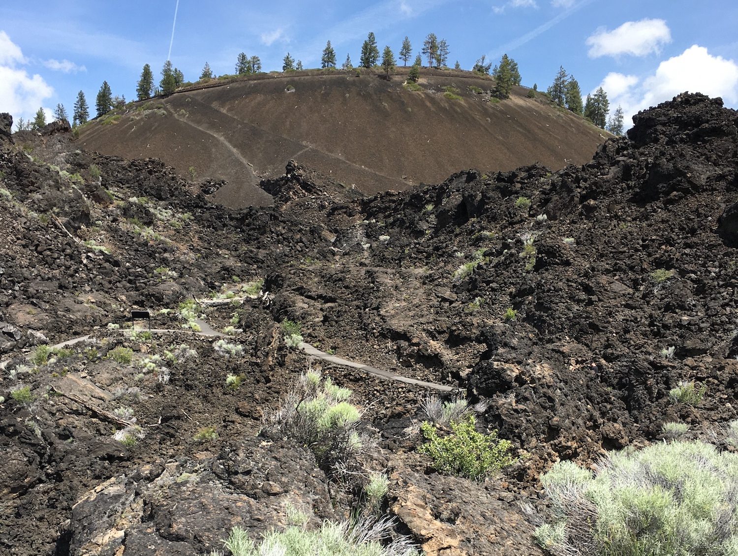 lava covered landscape at lava lands