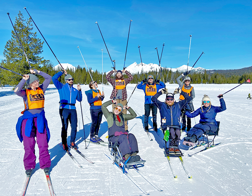 Group of nordic skiers