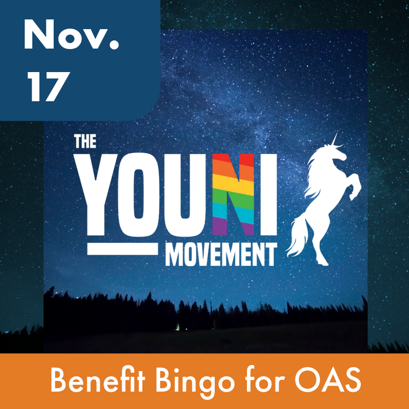 November 17 Benefit Bingo for OAS by the YOUNI Movement