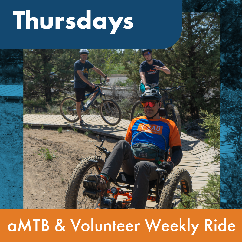 Thursdays, aMTB and volunteer weekly ride.