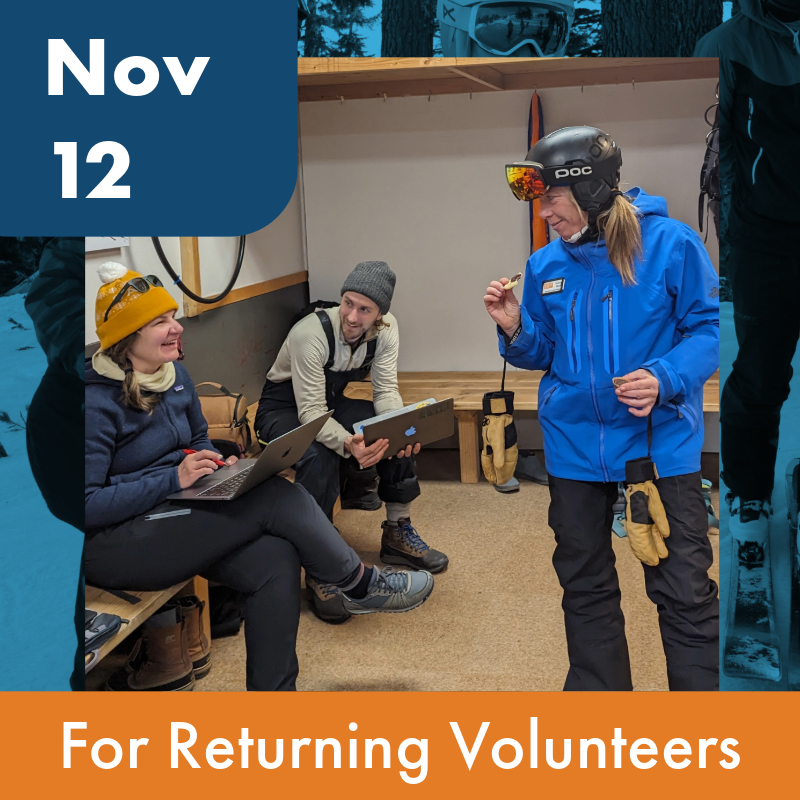 November 12, for returning volunteers