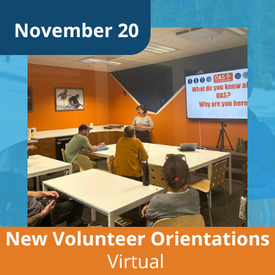 november 20th new volunteer orientation Virtual