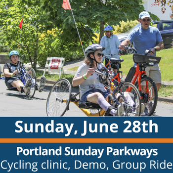 Sunday, June 28th: Portland Sunday Parkways. Cycling clinic Demo, Group Ride