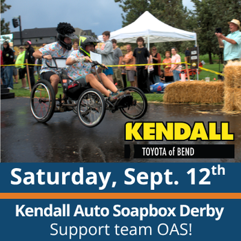 Saturday, Sept. 12th Kendall Auto Soapbox derby. Support team O-A-S!