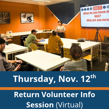 Thursday, november 12th return volunteer info session virtual