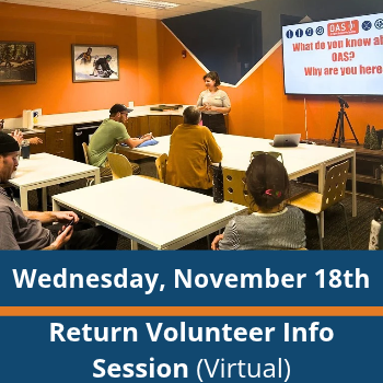 wedesday november 18th return volunteer info session virtual